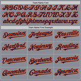 Custom Gray Navy-Orange Bomber Full-Snap Varsity Letterman Two Tone Hoodie Jacket
