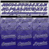 Custom White Dark Purple-Black Gradient Square Shape 3D Pattern Design Bomber Full-Snap Varsity Letterman Hoodie Jacket