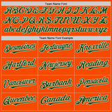 Custom Orange Green-Cream Bomber Full-Snap Varsity Letterman Two Tone Hoodie Jacket