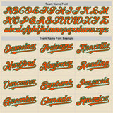 Custom Cream Orange Kelly Green-White Bomber Full-Snap Varsity Letterman Two Tone Hoodie Jacket