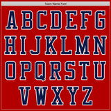 Custom Red White-Navy Bomber Varsity Letterman Zipper Jacket