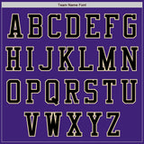 Custom Purple Black-Cream Bomber Varsity Letterman Zipper Jacket