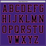 Custom Purple Black-Pink Bomber Varsity Letterman Zipper Jacket