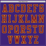 Custom Purple Crimson-Gold Bomber Varsity Letterman Zipper Jacket
