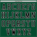 Custom Kelly Green Black-White Bomber Varsity Letterman Zipper Jacket