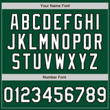 Custom Kelly Green Black-White Bomber Varsity Letterman Zipper Jacket