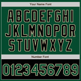 Custom Kelly Green Black-Cream Bomber Varsity Letterman Two Tone Zipper Jacket