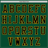 Custom Kelly Green Black-Gold Bomber Varsity Letterman Two Tone Zipper Jacket