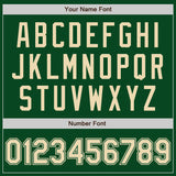 Custom Green Cream Bomber Varsity Letterman Zipper Jacket