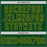 Custom Green Gold Bomber Varsity Letterman Zipper Jacket