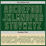 Custom Green Cream Bomber Varsity Letterman Two Tone Zipper Jacket