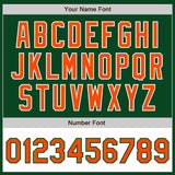 Custom Green Orange-White Bomber Varsity Letterman Two Tone Zipper Jacket