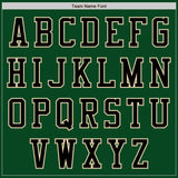 Custom Green Black-Cream Bomber Varsity Letterman Two Tone Zipper Jacket