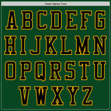 Custom Green Black-Gold Bomber Varsity Letterman Two Tone Zipper Jacket