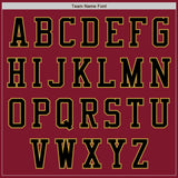 Custom Crimson Black-Old Gold Bomber Varsity Letterman Zipper Jacket