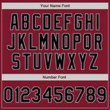 Custom Crimson Black-Gray Bomber Varsity Letterman Zipper Jacket