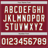 Custom Crimson Black-Orange Bomber Varsity Letterman Zipper Jacket