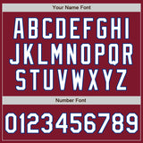 Custom Crimson White-Royal Bomber Varsity Letterman Zipper Jacket