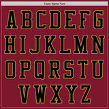 Custom Crimson Black Old Gold-Cream Bomber Varsity Letterman Two Tone Zipper Jacket