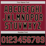 Custom Crimson Black-Cream Bomber Varsity Letterman Two Tone Zipper Jacket