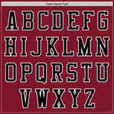 Custom Crimson Black-White Bomber Varsity Letterman Two Tone Zipper Jacket