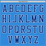 Custom Powder Blue Royal-White Bomber Varsity Letterman Zipper Jacket