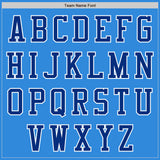 Custom Powder Blue Royal-White Bomber Varsity Letterman Two Tone Zipper Jacket