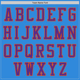 Custom Powder Blue Orange-Purple Bomber Varsity Letterman Two Tone Zipper Jacket