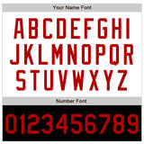 Custom White Red-Black Bomber Varsity Letterman Two Tone Zipper Jacket