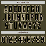 Custom Olive Black-Cream Bomber Varsity Letterman Salute To Service Zipper Jacket