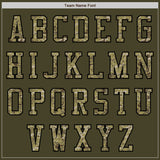 Custom Olive Camo Black-Cream Bomber Varsity Letterman Salute To Service Zipper Jacket