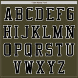 Custom Olive Black-White Bomber Varsity Letterman Salute To Service Zipper Jacket