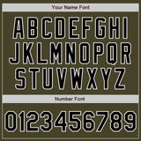 Custom Olive Black-White Bomber Varsity Letterman Salute To Service Zipper Jacket