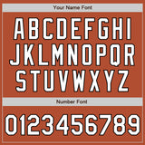 Custom Texas Orange White-Black Bomber Varsity Letterman Zipper Jacket