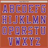 Custom Texas Orange Purple-White Bomber Varsity Letterman Zipper Jacket