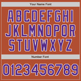 Custom Texas Orange Purple-White Bomber Varsity Letterman Zipper Jacket