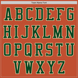 Custom Texas Orange Cream-Green Bomber Varsity Letterman Two Tone Zipper Jacket