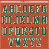 Custom Texas Orange White-Kelly Green Bomber Varsity Letterman Two Tone Zipper Jacket