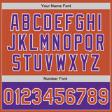 Custom Texas Orange White-Purple Bomber Varsity Letterman Two Tone Zipper Jacket