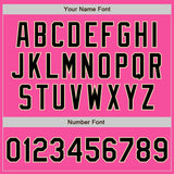 Custom Pink Black-Cream Bomber Varsity Letterman Zipper Jacket