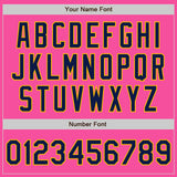 Custom Pink Navy-Gold Bomber Varsity Letterman Zipper Jacket