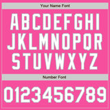 Custom Pink White-Gray Bomber Varsity Letterman Zipper Jacket