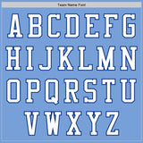 Custom Light Blue White-Royal Bomber Varsity Letterman Zipper Jacket