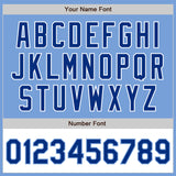 Custom Light Blue Royal-White Bomber Varsity Letterman Two Tone Zipper Jacket