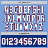 Custom Light Blue Red-Royal Bomber Varsity Letterman Two Tone Zipper Jacket