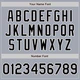 Custom Gray Black-White Bomber Varsity Letterman Zipper Jacket