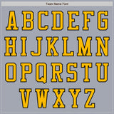 Custom Gray Gold-Black Bomber Varsity Letterman Zipper Jacket