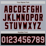 Custom Gray Red-Black Bomber Varsity Letterman Two Tone Zipper Jacket