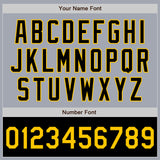 Custom Gray Gold-Black Bomber Varsity Letterman Two Tone Zipper Jacket