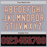 Custom Gray Crimson Black-City Cream Bomber Varsity Letterman Two Tone Zipper Jacket